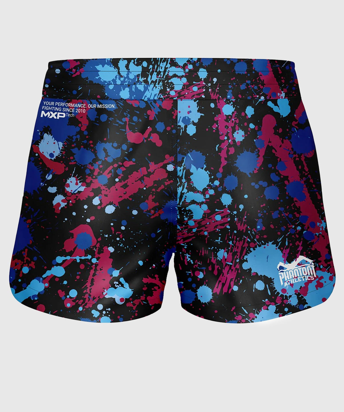 Phantom Athletics Fusion Splatter Fightshorts - Schwarz/Blau/Rot