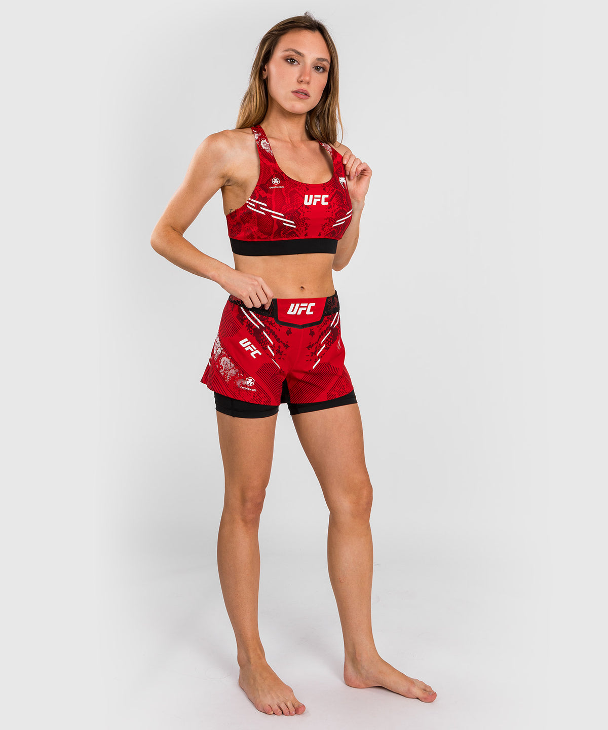 UFC Adrenaline by Venum Authentic Fight Night Women's Sports Bra - Rot