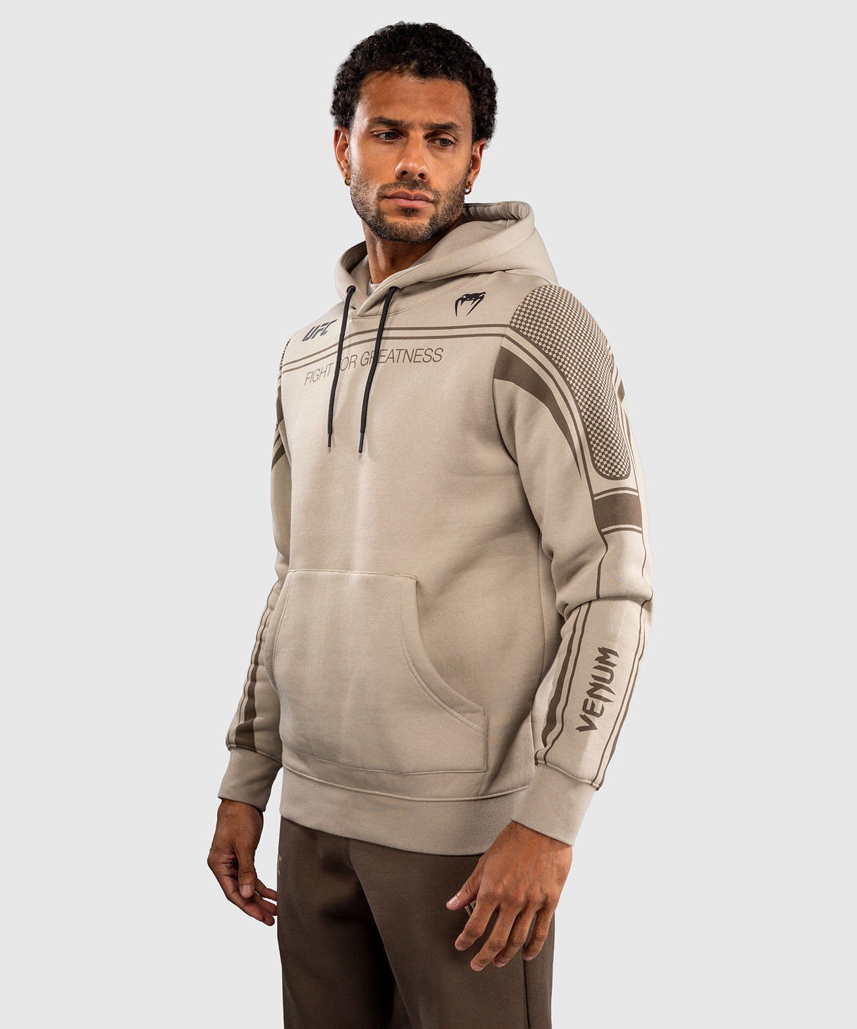 Venum UFC Unity by Venum Authentic Fight Week Herren-Kapuzenpullover - Sand