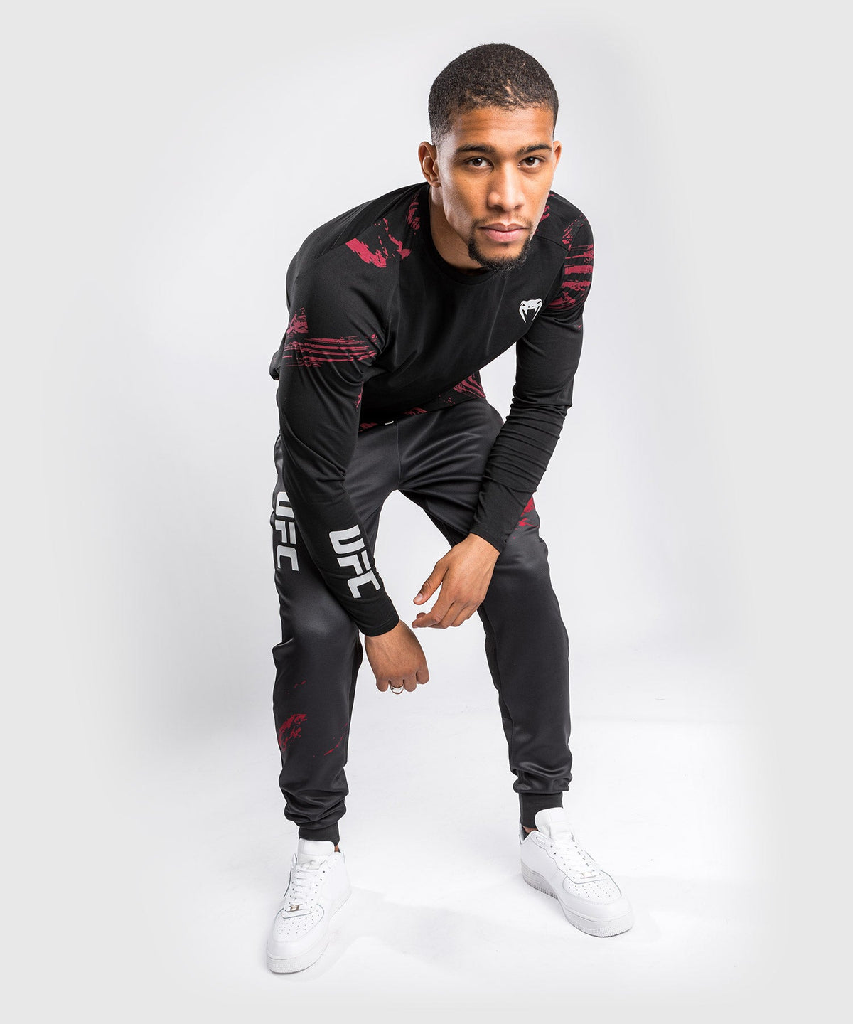 Venum Authentic Fight Week 2.0 UFC T-Shirt - Langarm - Schwarz/Rot