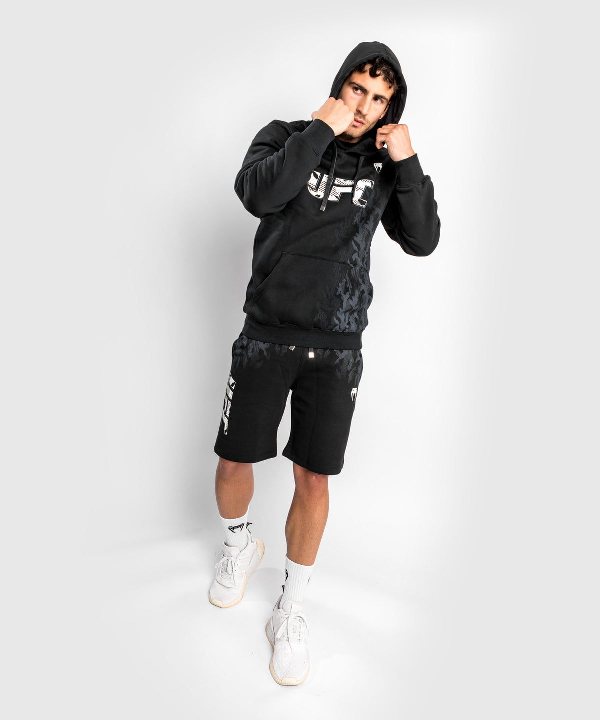 Felpa Con Cappuccio Uomo UFC Venum Authentic Fight Week - Nero