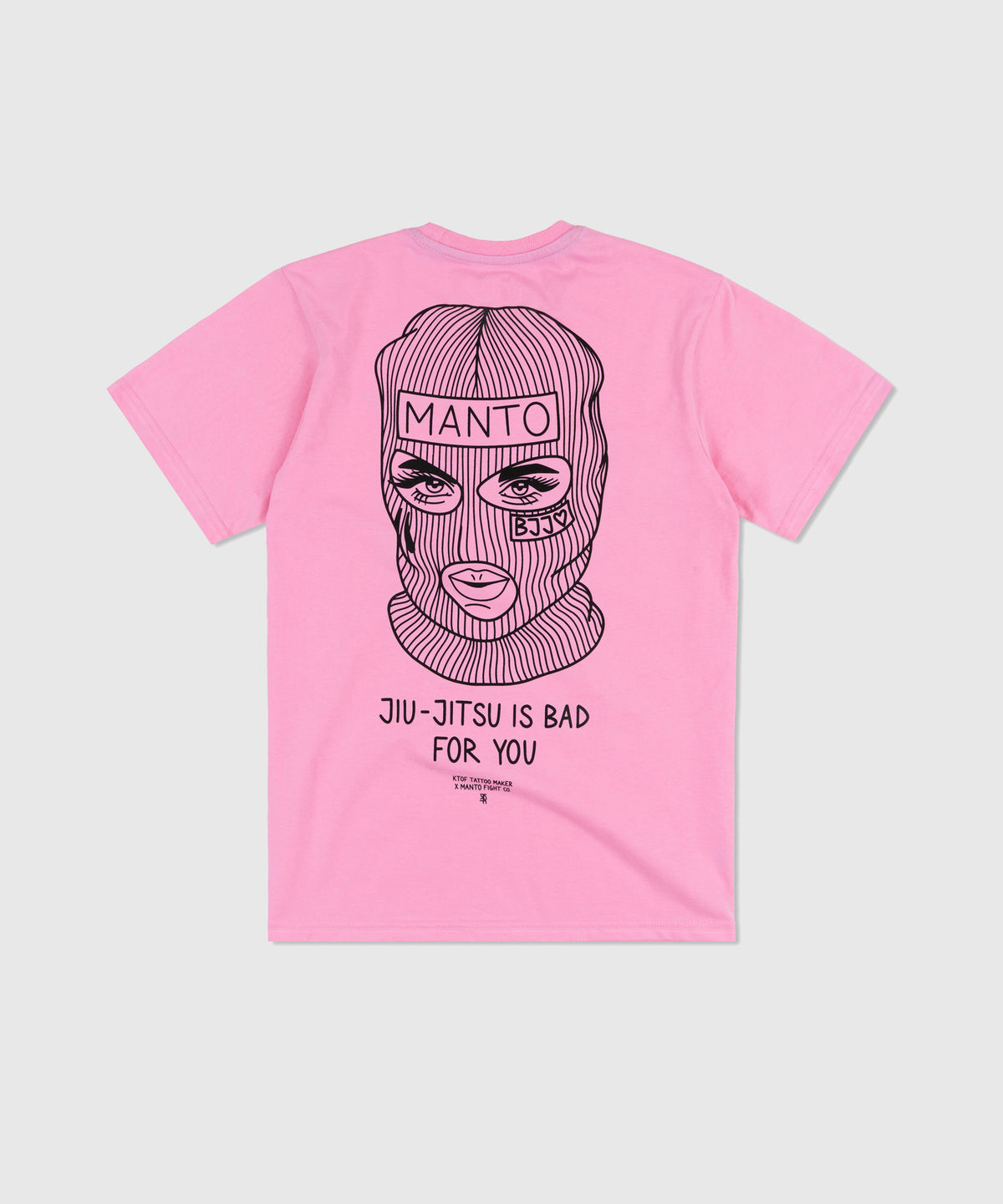 Manto X Ktof Balaclava T-Shirt - Pink/Black