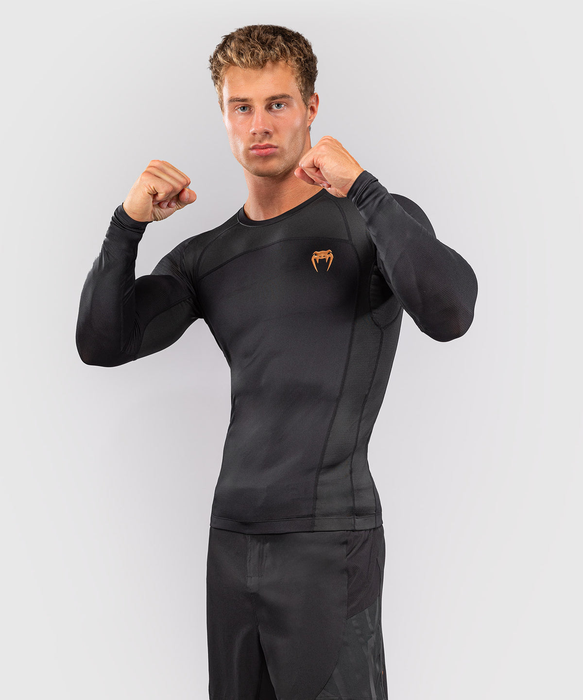 Venum G-Fit Revolution Rashguard a maniche lunghe - Nero/Rame