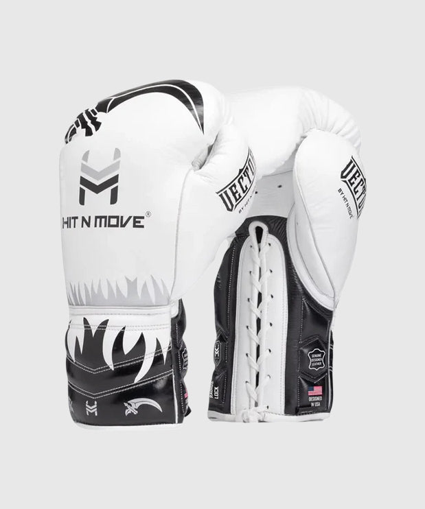 Hit N Move Vector™ Limited Edition Blades Schnür-Boxhandschuhe - Weiß
