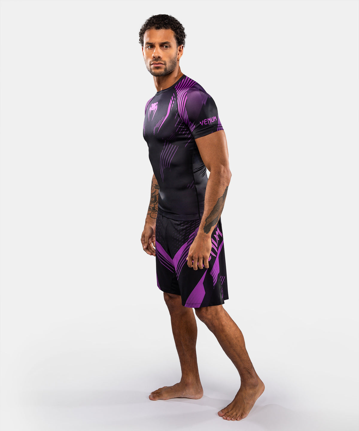 Venum No-Gi 6.0 Short Sleeve Rashguard - Black/Purple