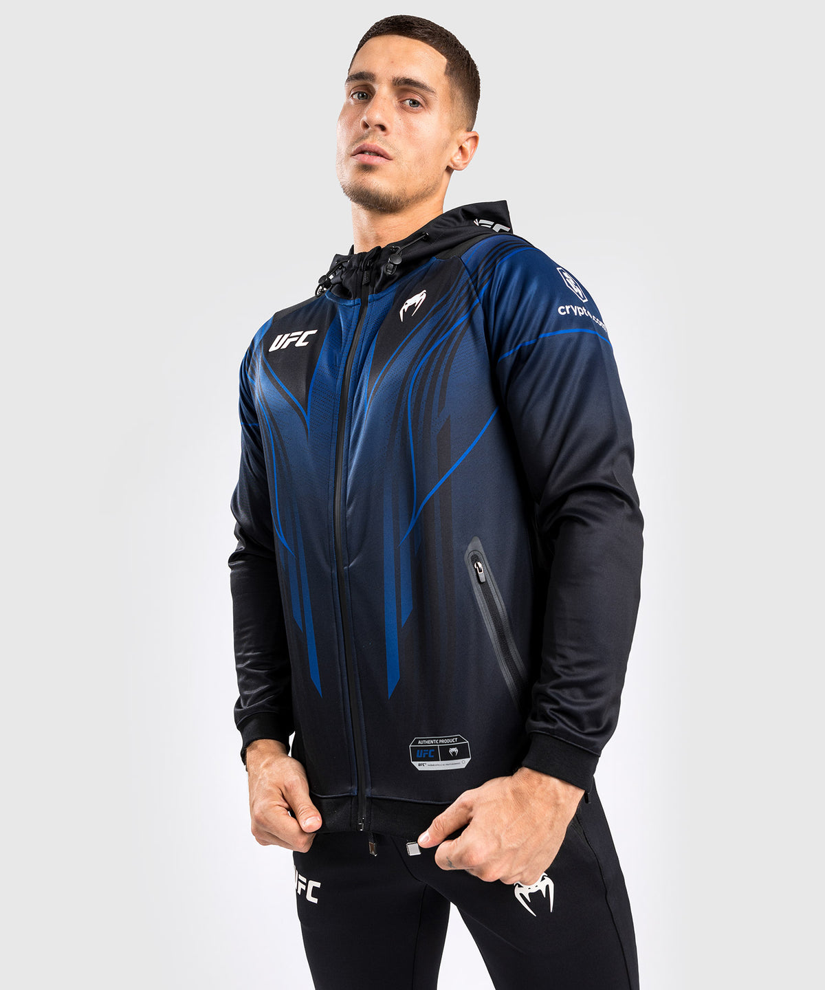Felpa con cappuccio da uomo UFC Venum Authentic Fight Night 2.0 - Midnight Edition