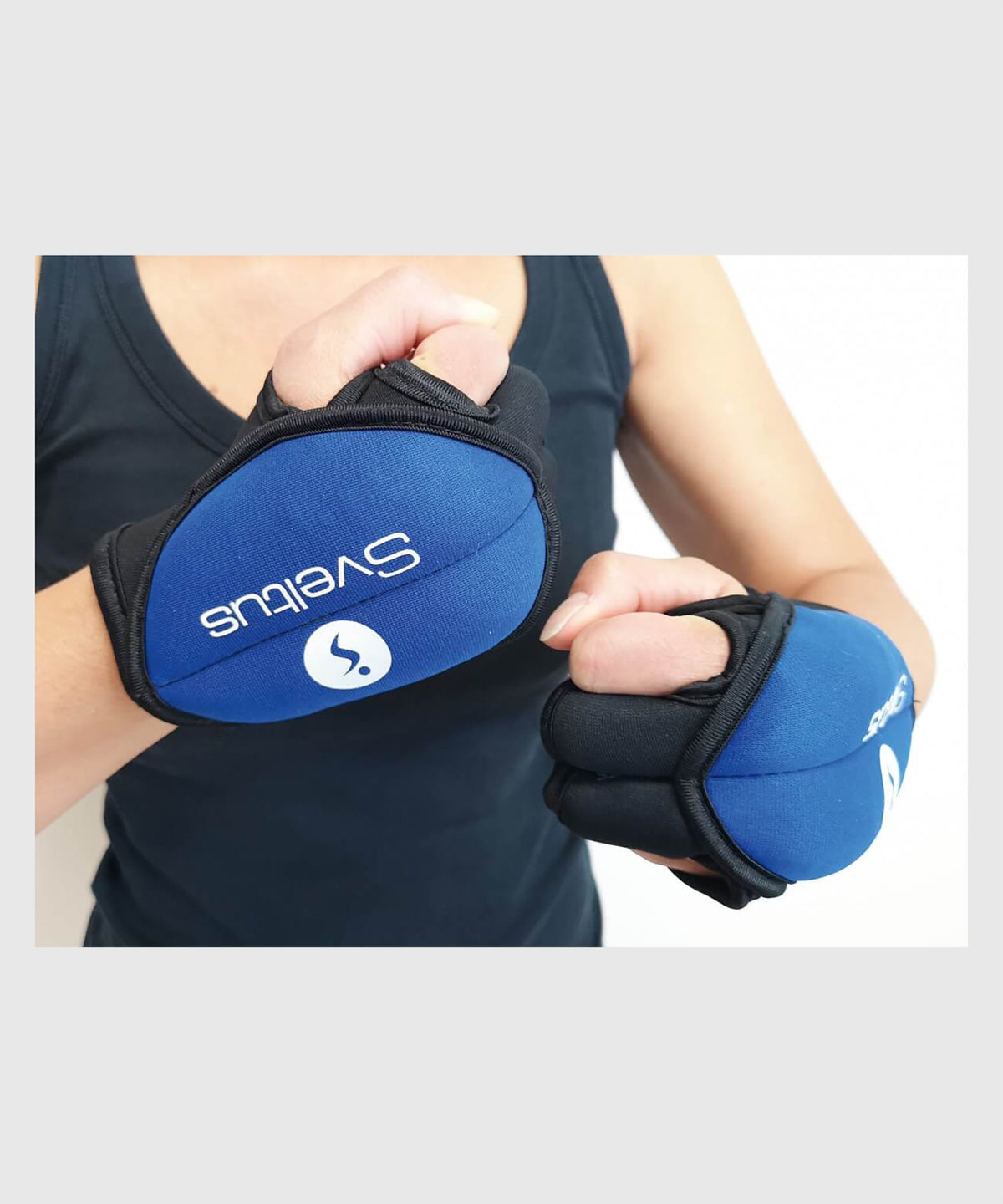 Sveltus Piloxing-Handschuhe 500g 2er-Set - Blau/Schwarz