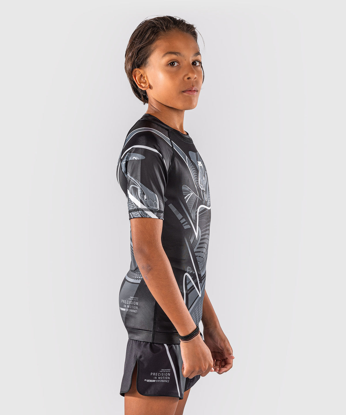 Rashguard manches courtes Pour Enfant Venum Crimson Viper 2.0 - Noir/Gris