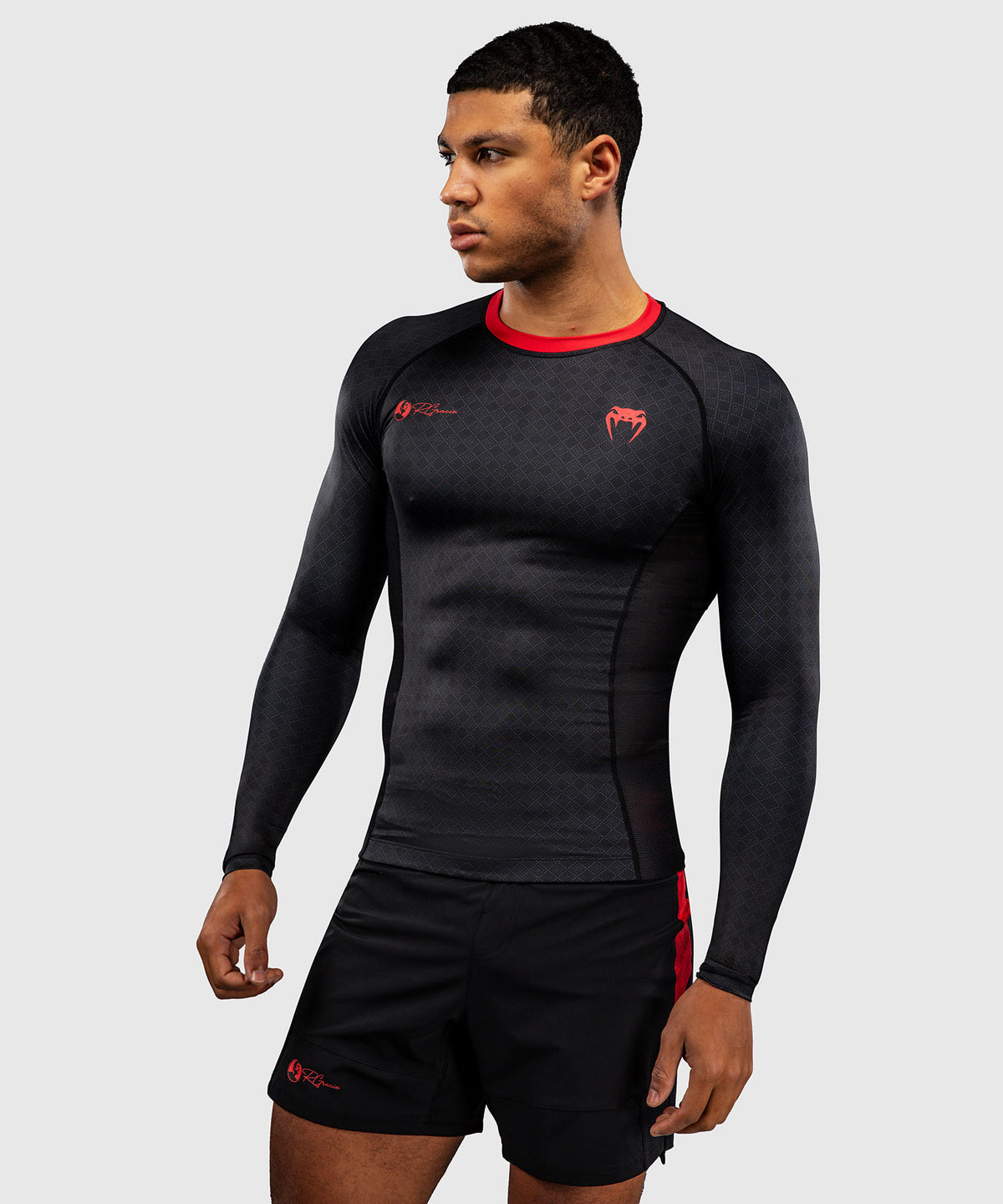 Venum x Roger Gracie Signature Rashguard Manga Larga - Negro/Rojo