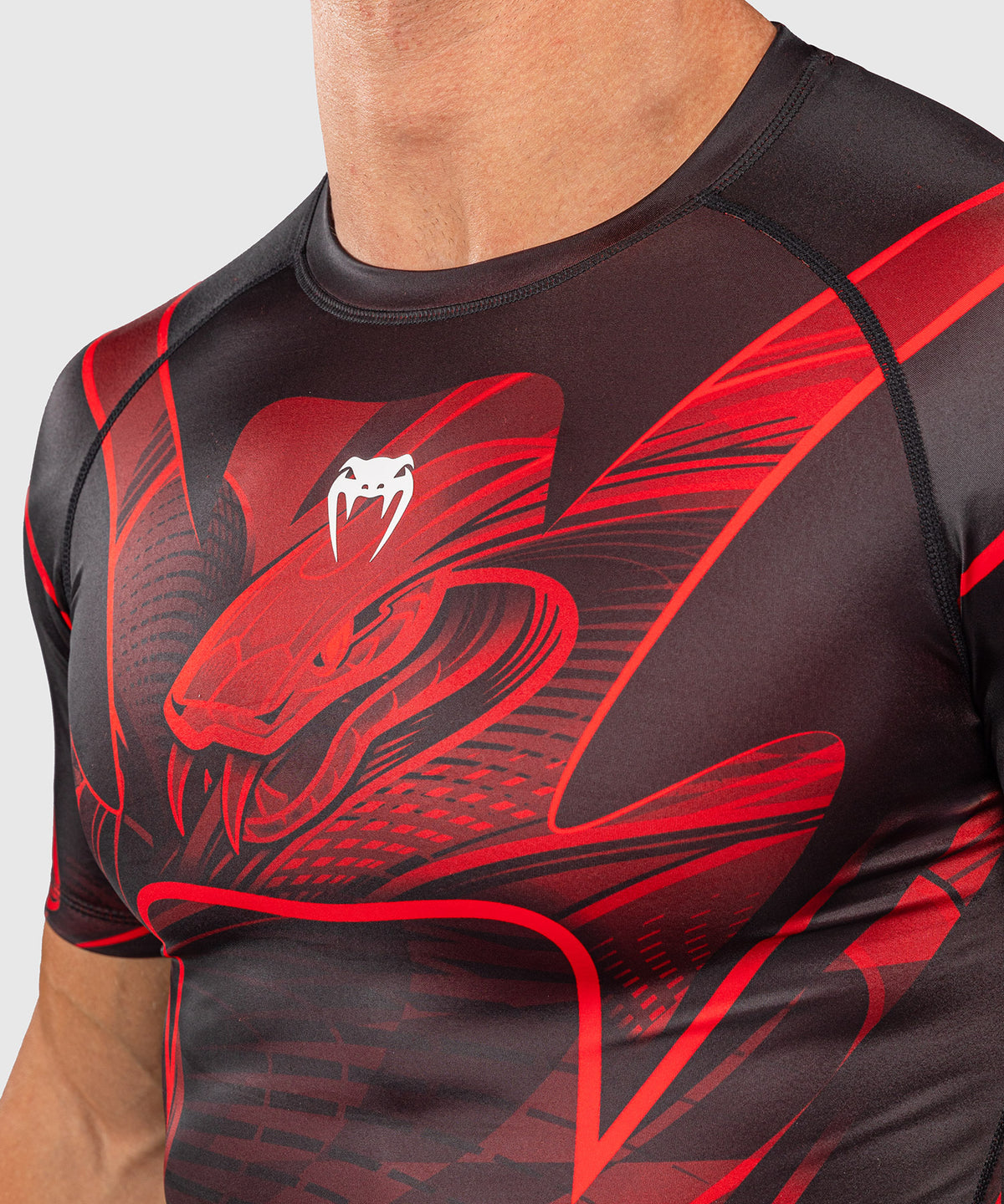 Rashguard manches courtes Venum Crimson Viper 2.0 - Noir/Rouge