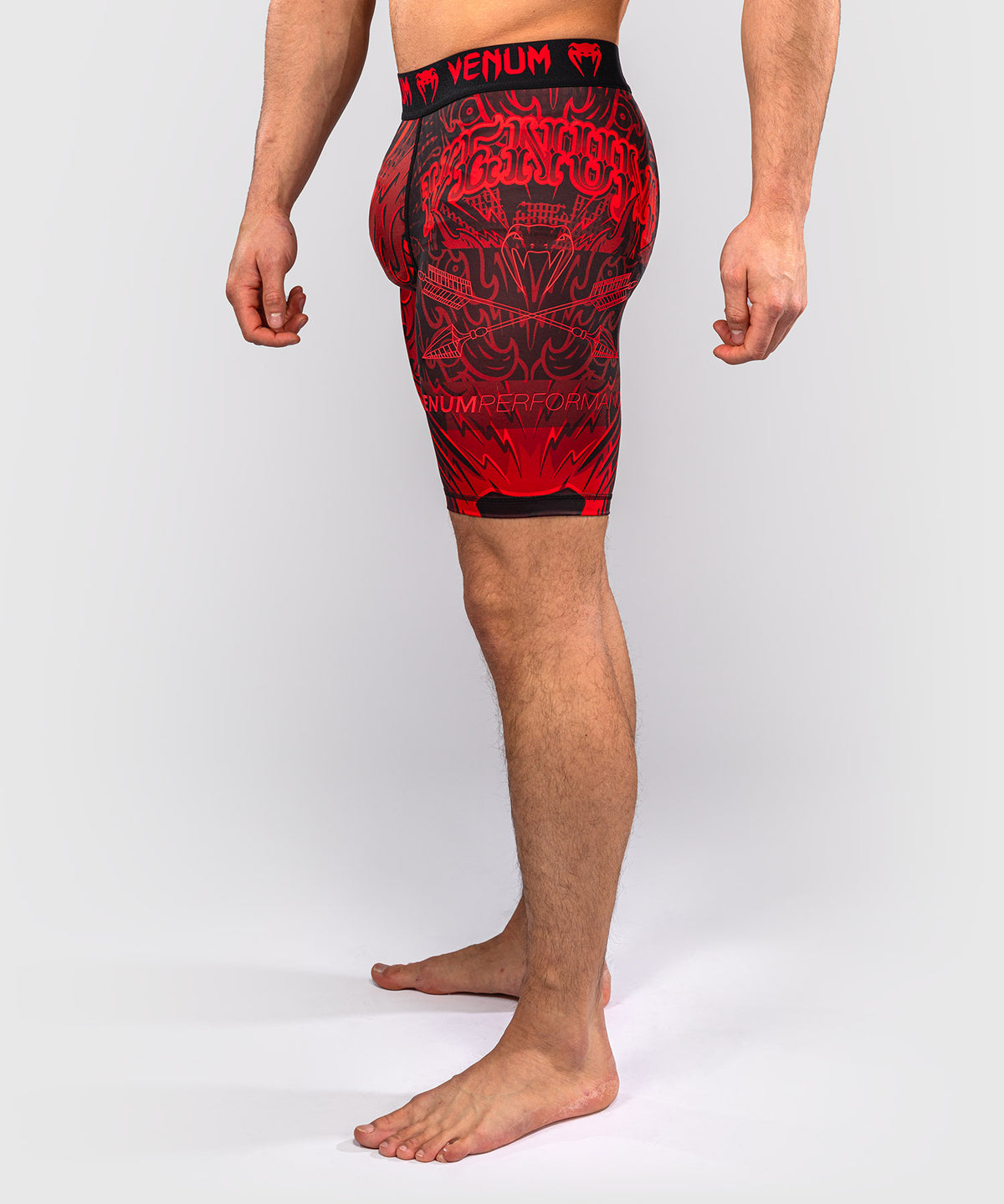 Venum Wolf Atak Vale Tudo Shorts - Black/Red