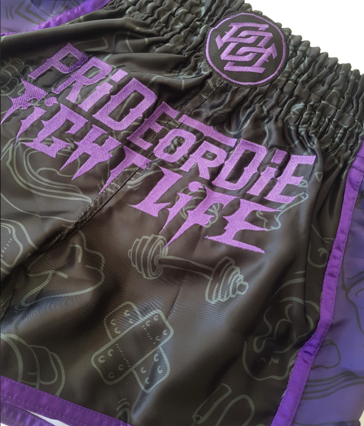 Short de Muay Thai Pride Or Die Fight Life