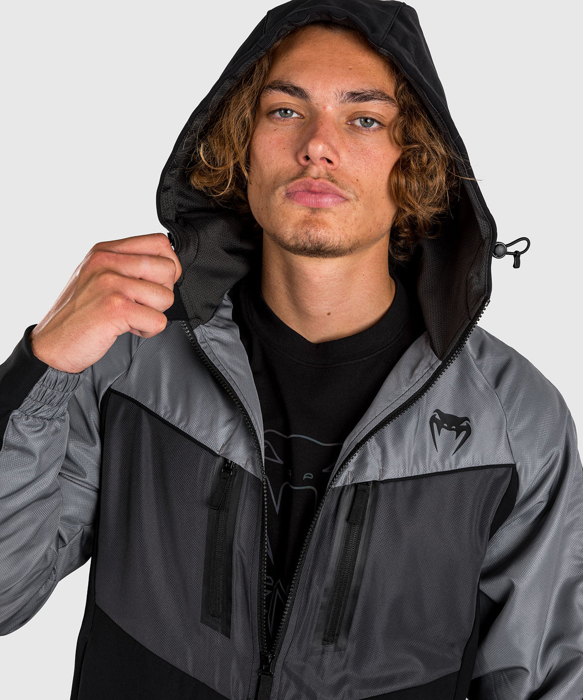 Venum Laser 3.0 Track Jacket - Negro/Gris