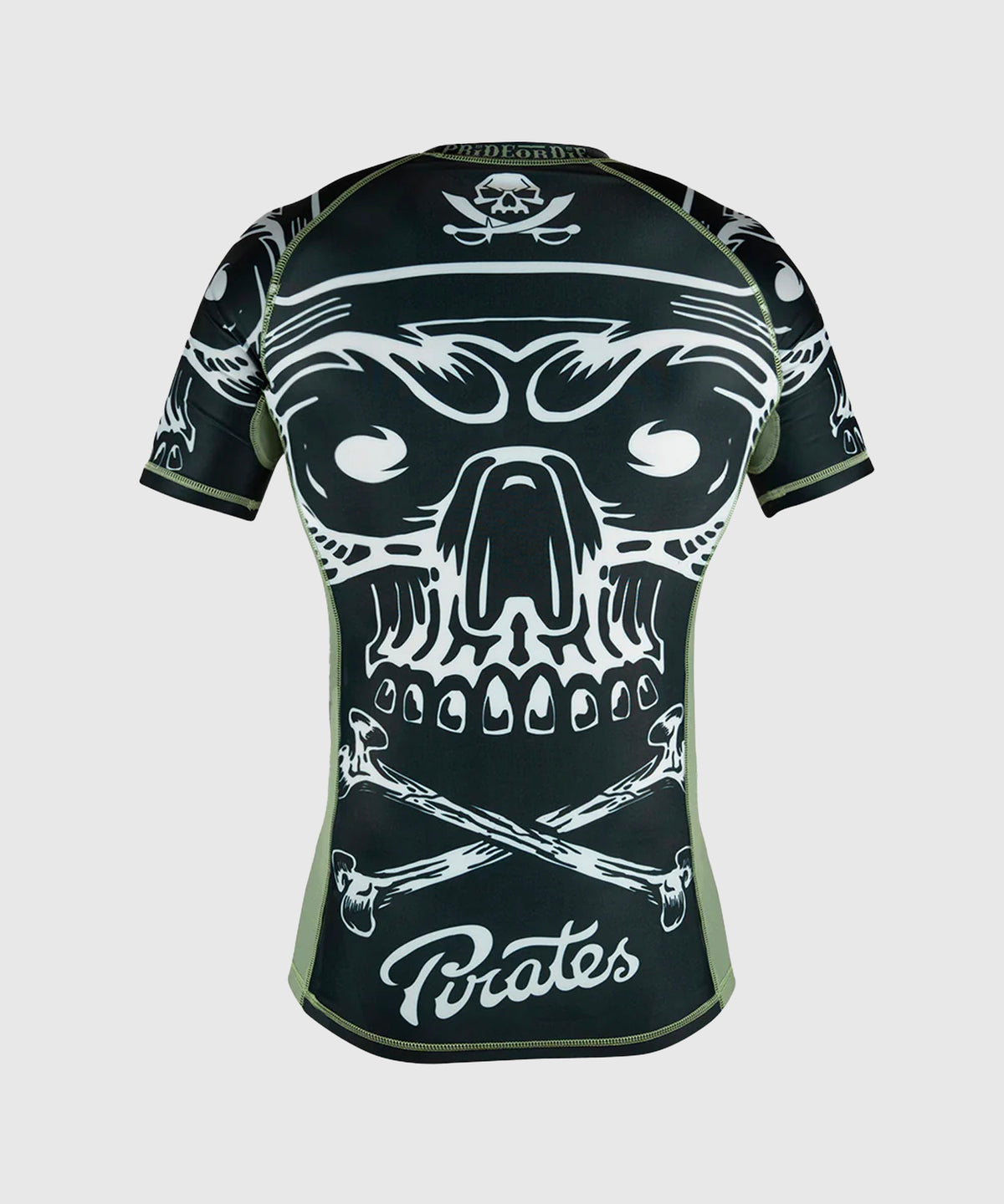 Pride Or Die Pirate V2 Kurzarm-Rashguard - Schwarz/Grau