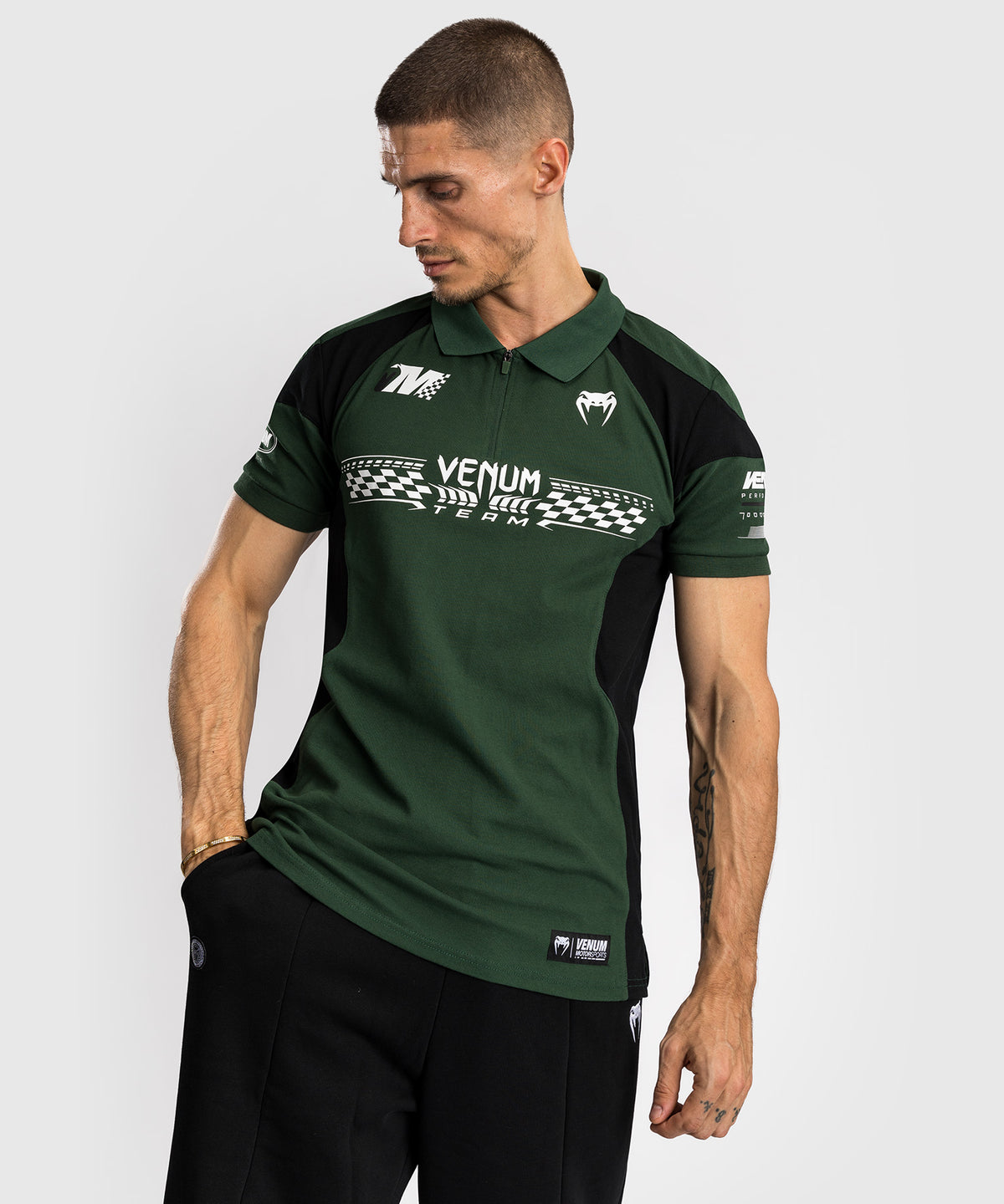 Venum Motorsport Polo de Algodón - Bosque Profundo