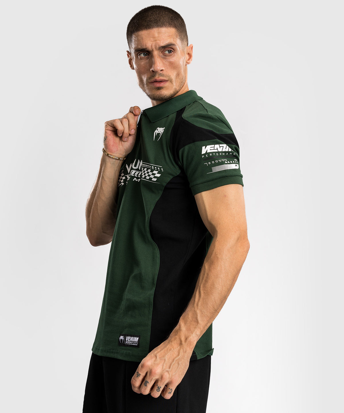 Venum Motorsport Polo de Algodón - Bosque Profundo