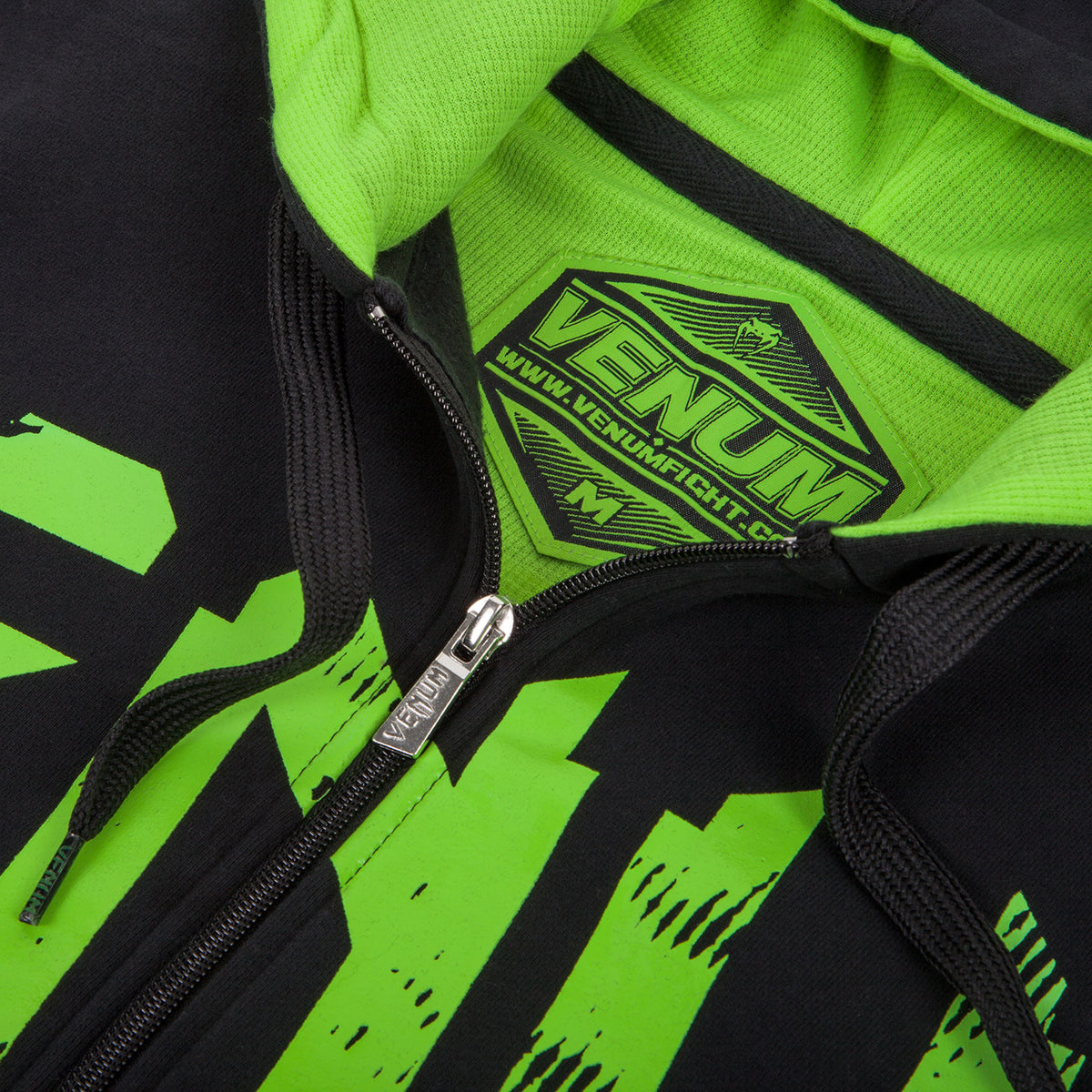 Sudadera con capucha Venum Undisouted - Negro/Amarillo Fluo