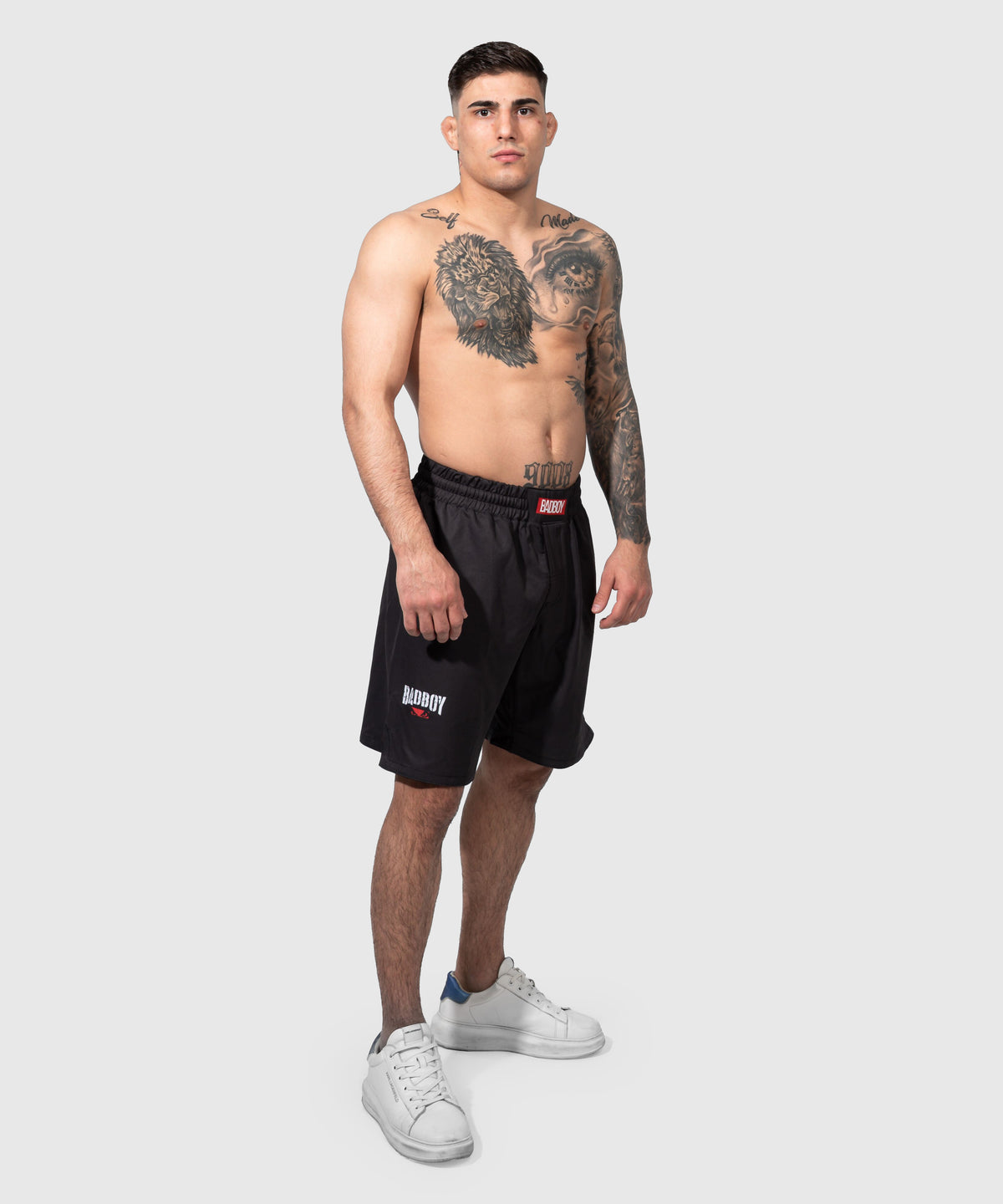 Bad Boy Guillotine Fightshorts - Nero/Bianco