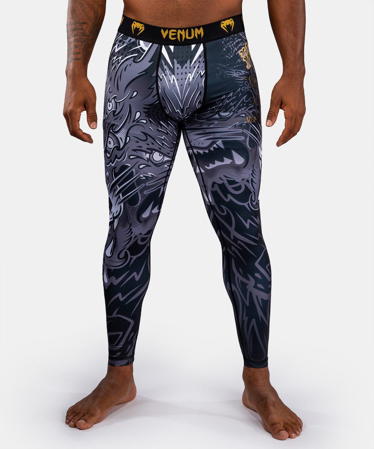 Venum Wolf Atak Spats – Nero/Grigio
