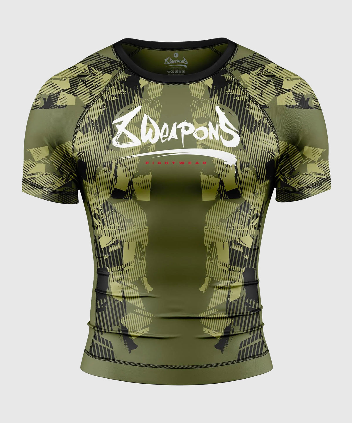 8 Weapons Hit 2.0 Rashguard a Maniche Corte - Oliva