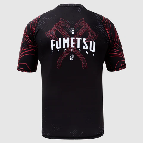 Fumetsu Berserker Short Sleeve Rashguard - Black/Red