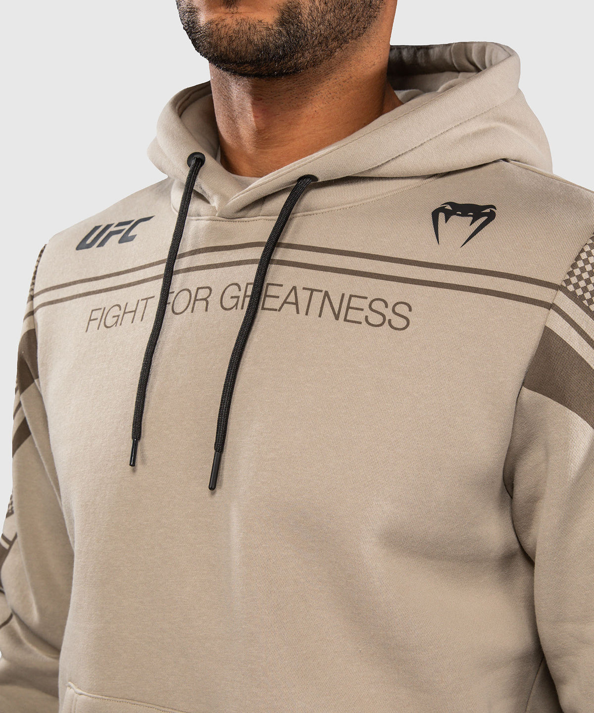 Venum UFC Unity by Venum Authentic Fight Week Herren-Kapuzenpullover - Sand