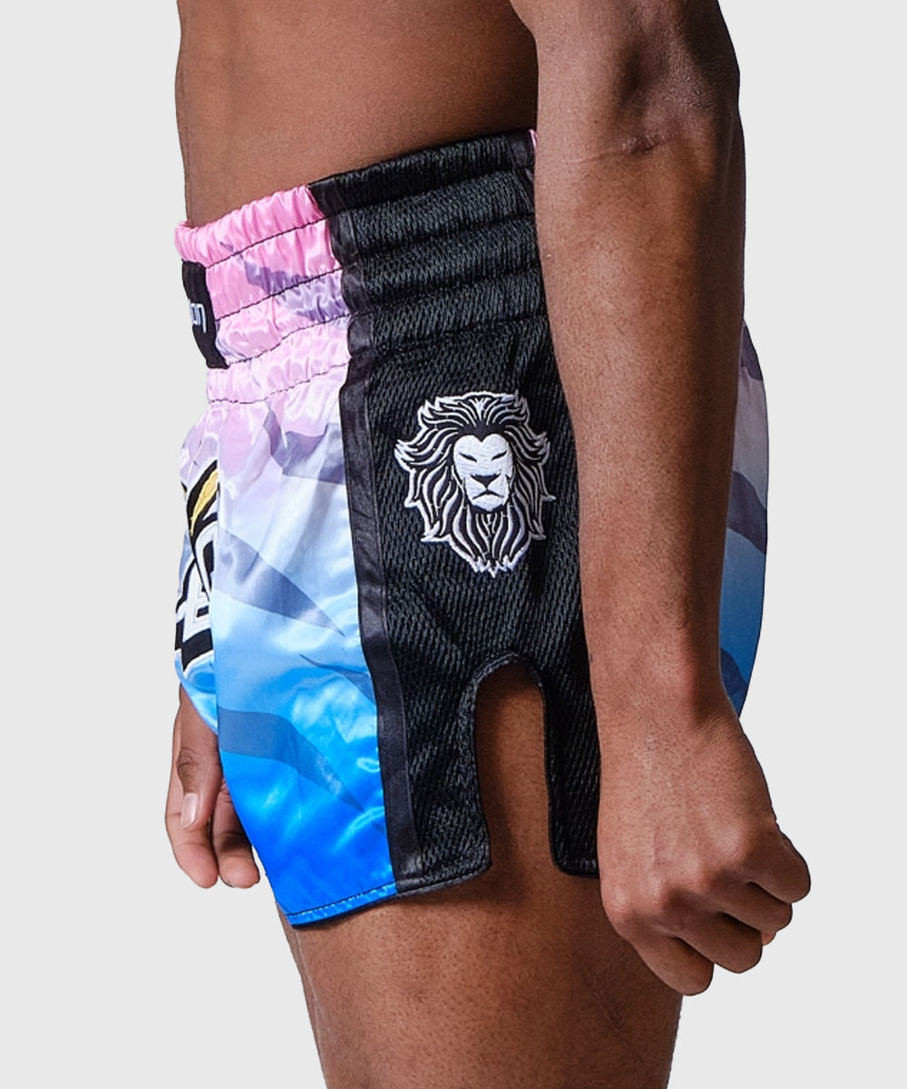 Elion Raja Pantaloncini da Muay Thai - Rosa/Blu