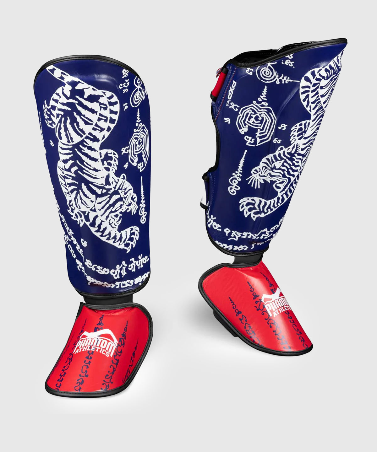 Phantom Athletics Muay Thai Espinilleras - Azul/Rojo
