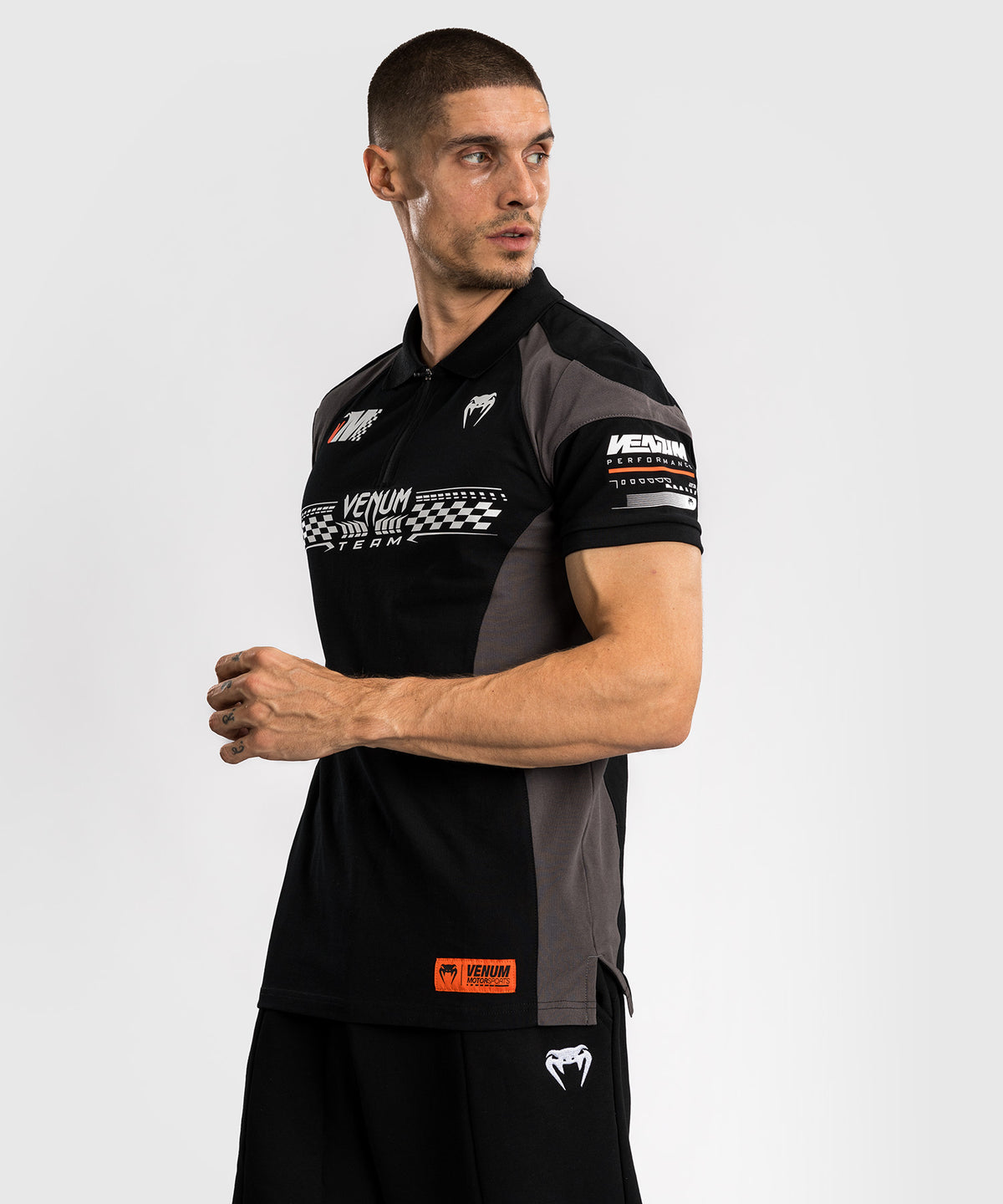 Venum Motorsport Polo de Algodón - Negro Profundo