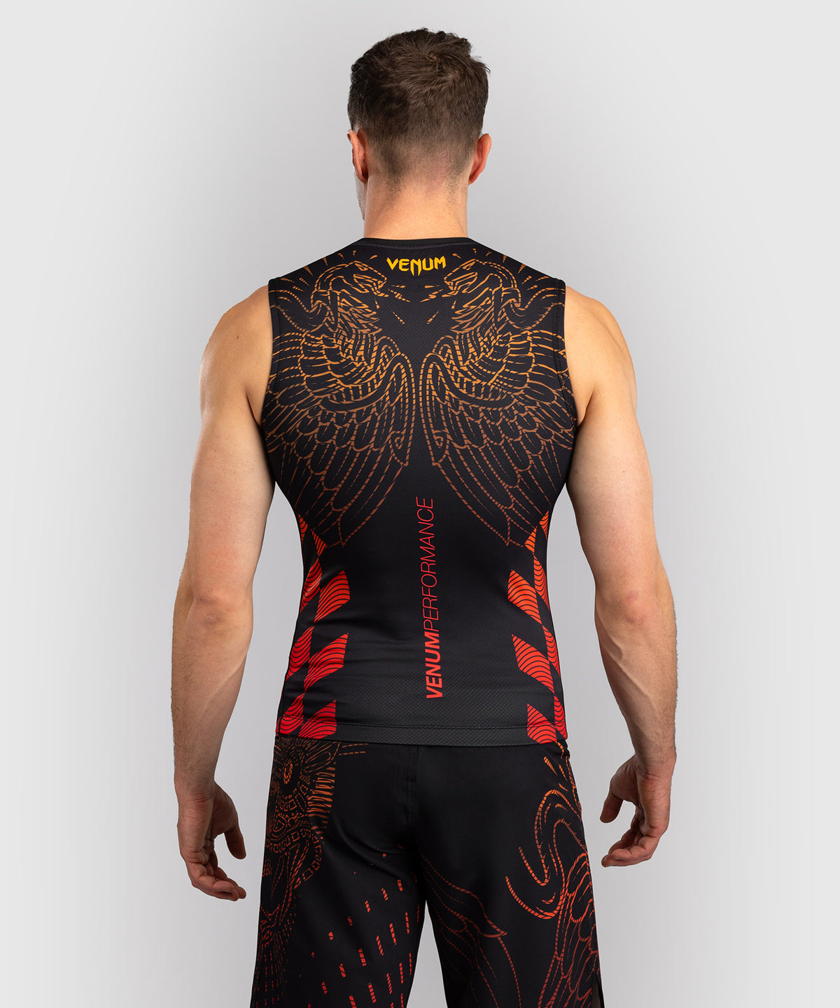 Venum Quetzal Fury Rashguard Senza Maniche - Nero/Rosso Fury/Arancio