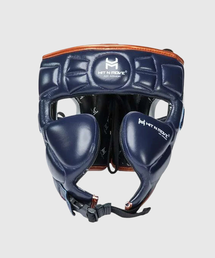 Hit N Move Air Armor Boxing Headgear - Navy Blue