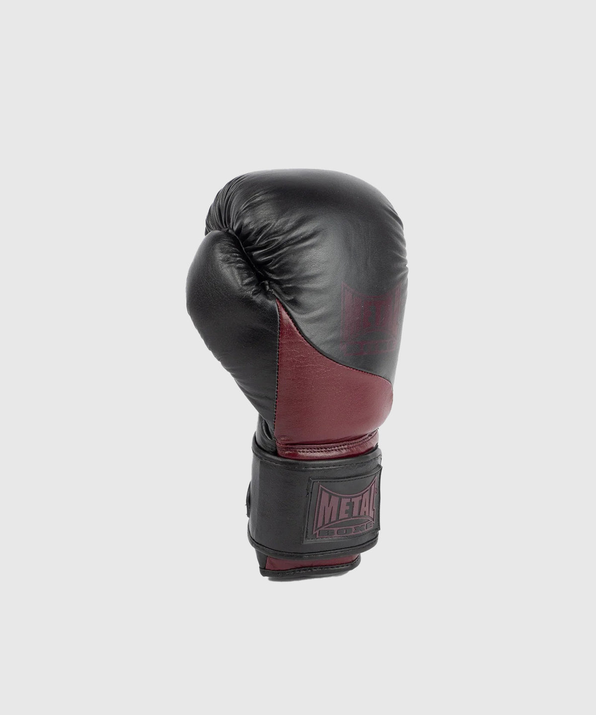 Metal Boxe Metal Omega Guantoni da Boxe in Pelle - Nero/Bordeaux