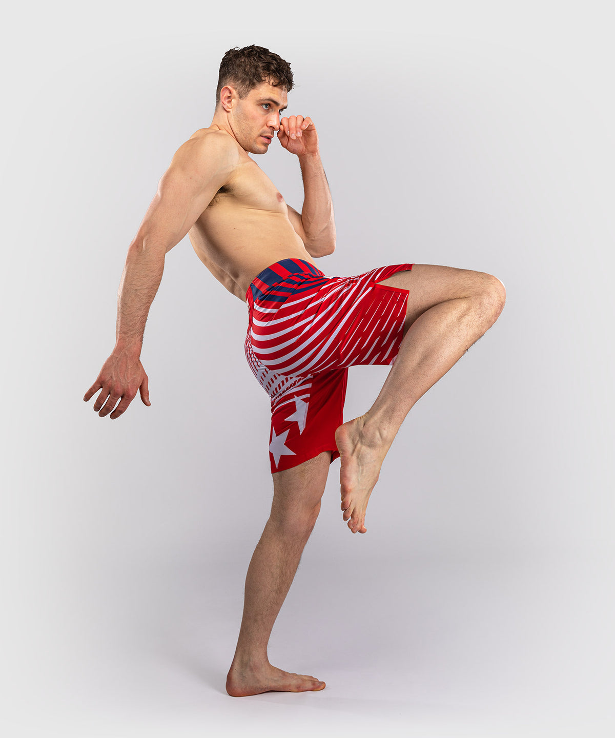 Official UFC Freedom 250 by Venum Authentic Fight Night Short de combat coupe longue pour homme - Rouge