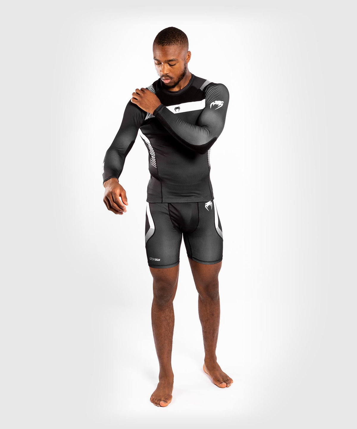 Venum NoGi 3.0 Compression T-Shirt - Long Sleeve - Black/White