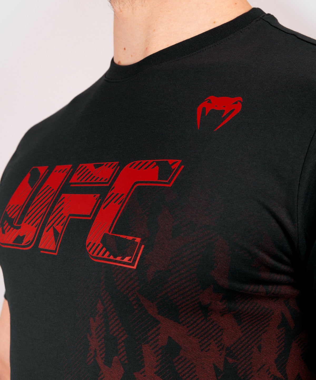 T-shirt Manches Courtes en Coton Homme UFC Venum Authentic Fight Week - Noir