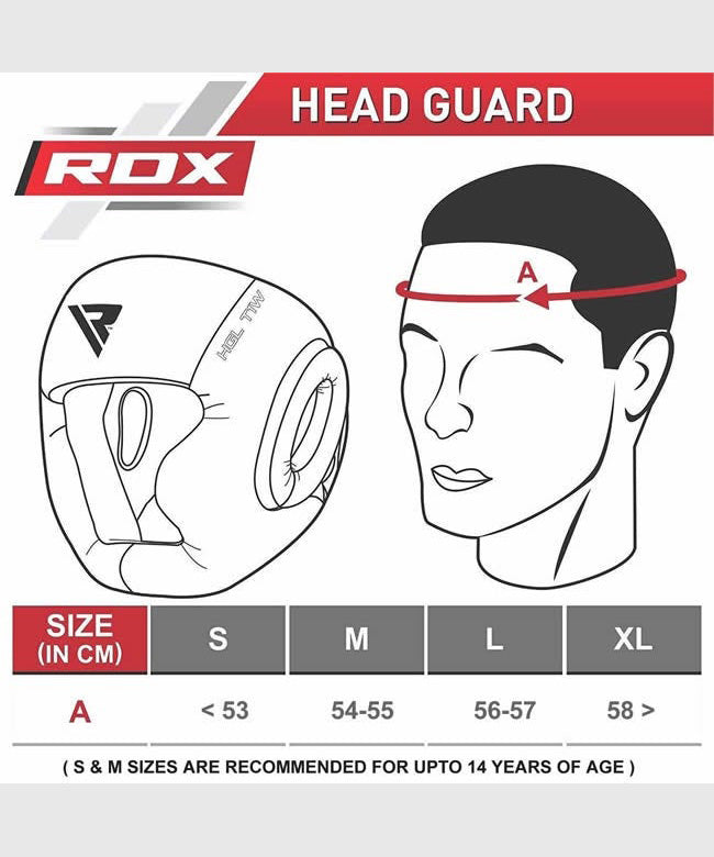 RDX Sports Aura T-17 Headgear - Black/White/Gold