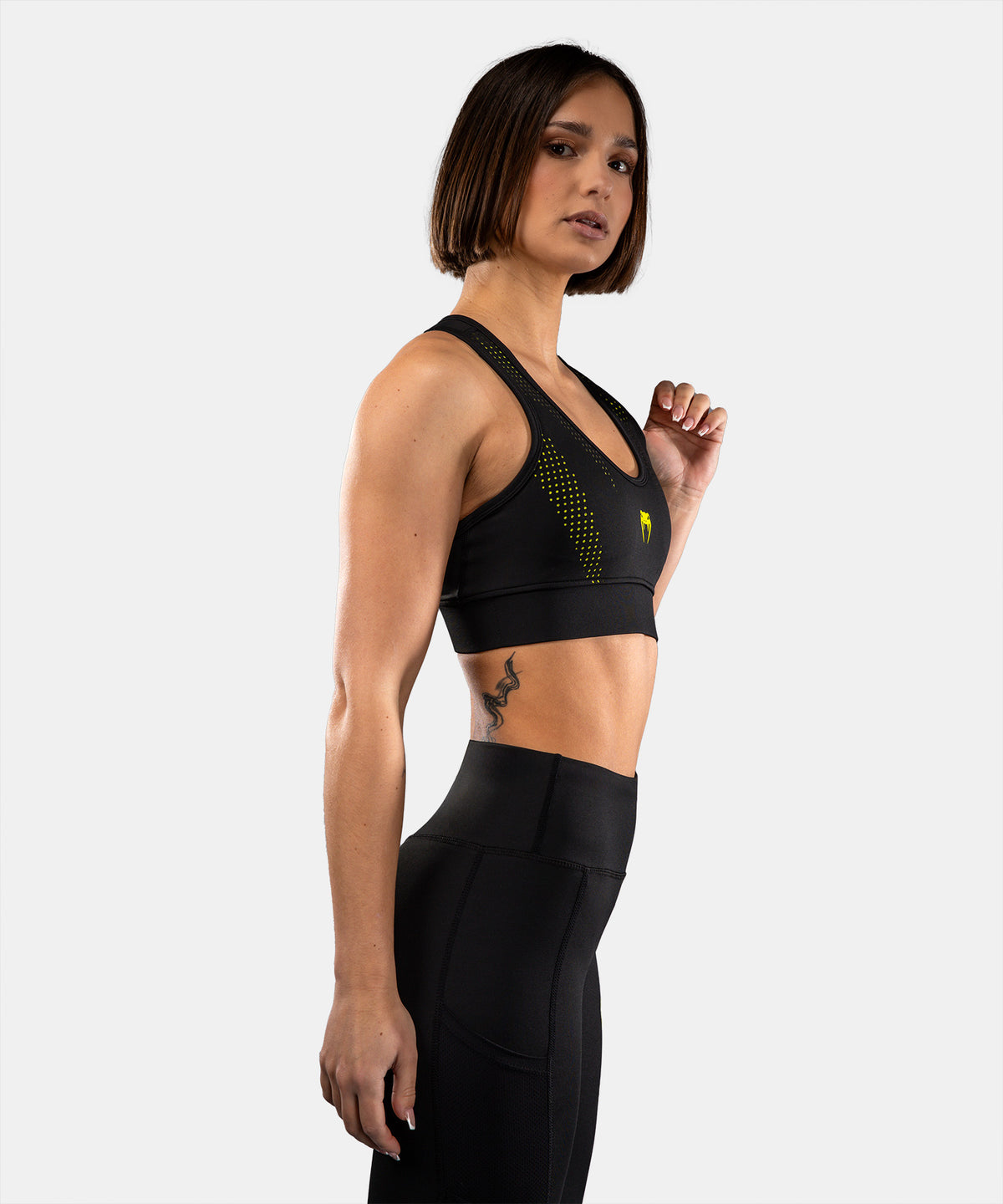 Venum Lazer Sport-BH für Damen - Schwarz/Gelb