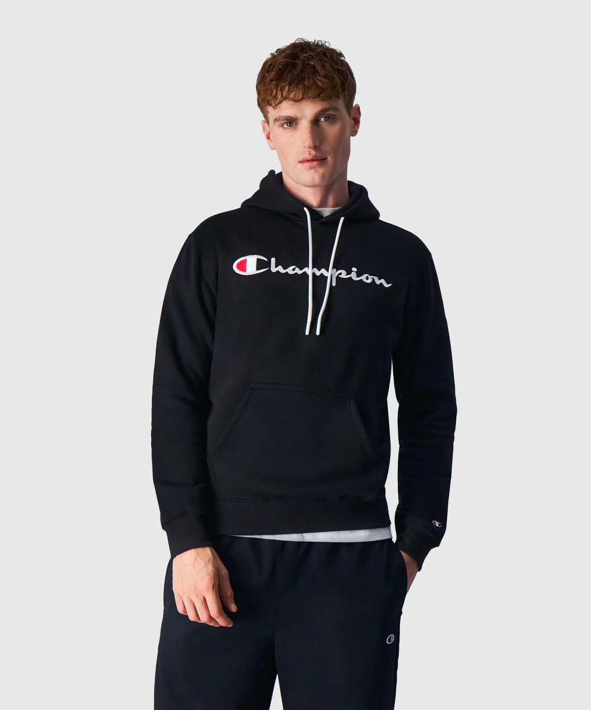 Sweatshirt À Capuche Champion Legacy Logo Brodé – Noir