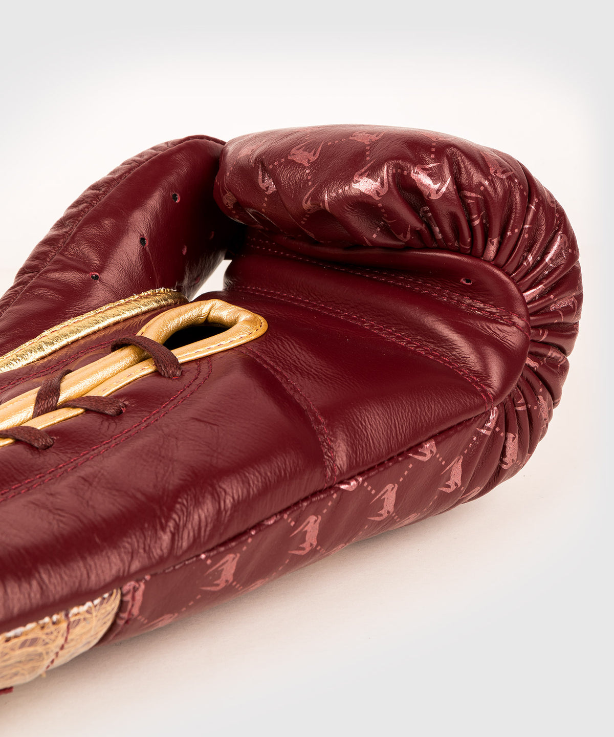 Venum Coco Monogram Pro Lace Up Boxing Gloves - Garnet Red