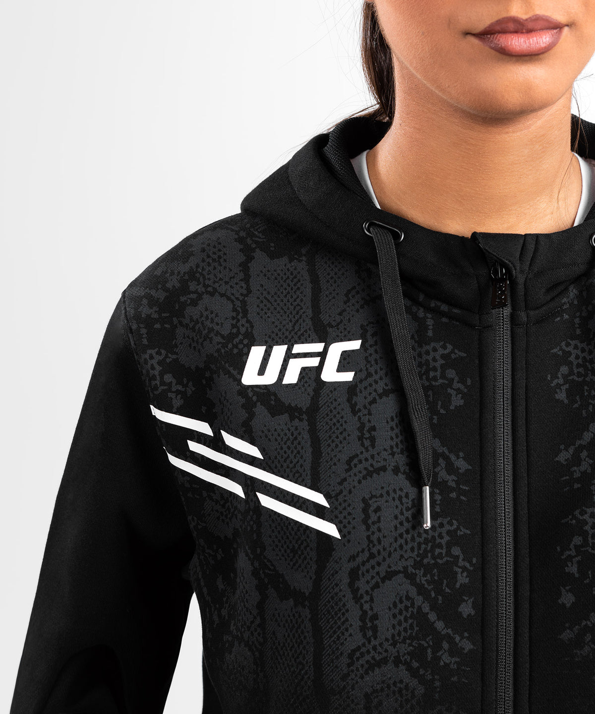 UFC Adrenaline by Venum Replica Zip Hoodie für Frauen - Schwarz