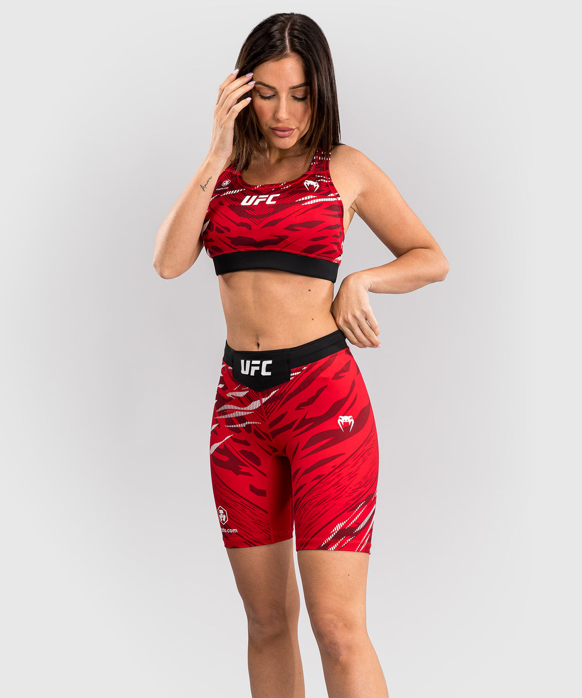 Short de compression pour Femmes UFC Fusion by Venum Authentic Fight Night - Coupe Longue - Rouge