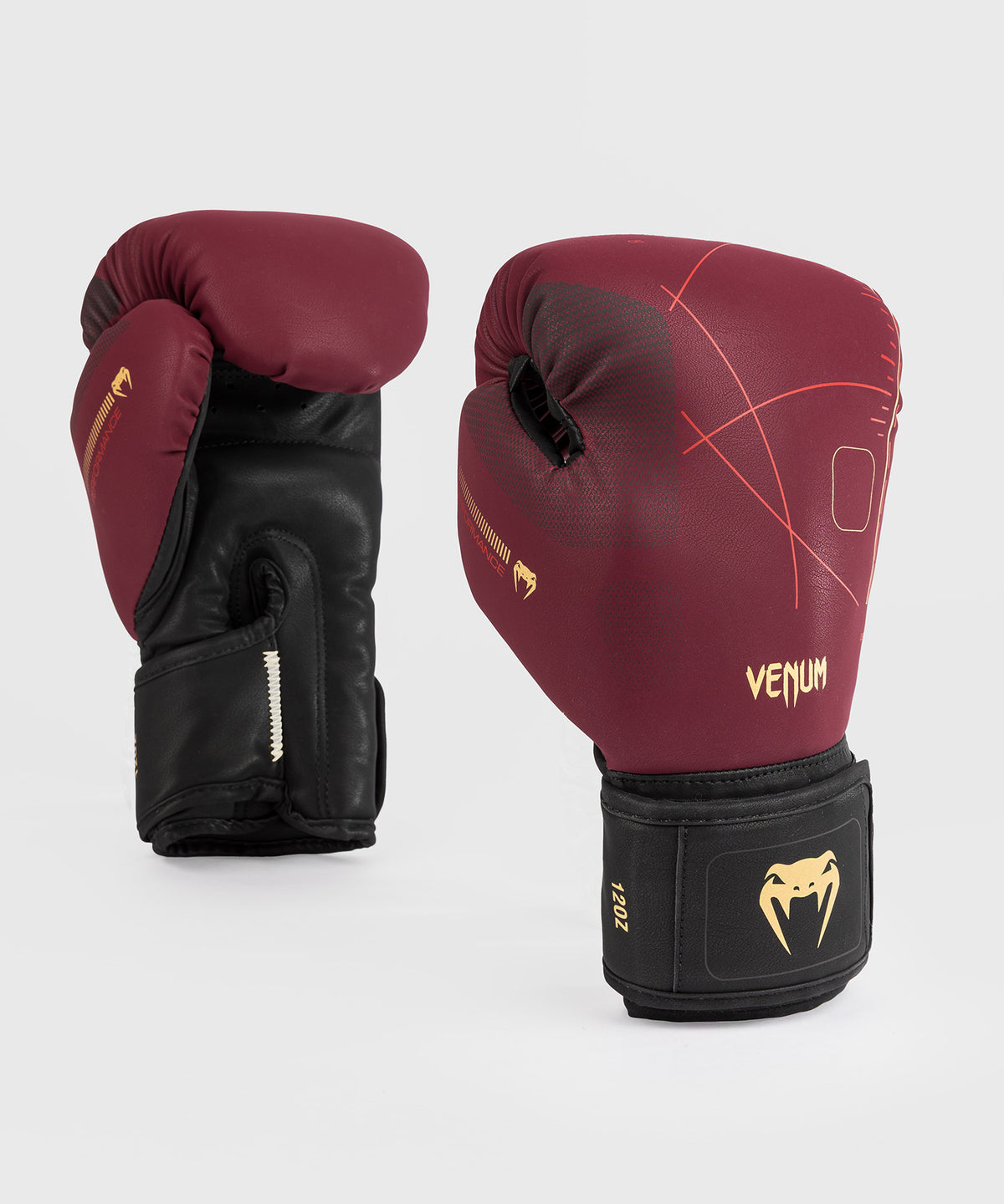 Venum Tactical XT Guantes de boxeo - Negro/Burdeos/Oro