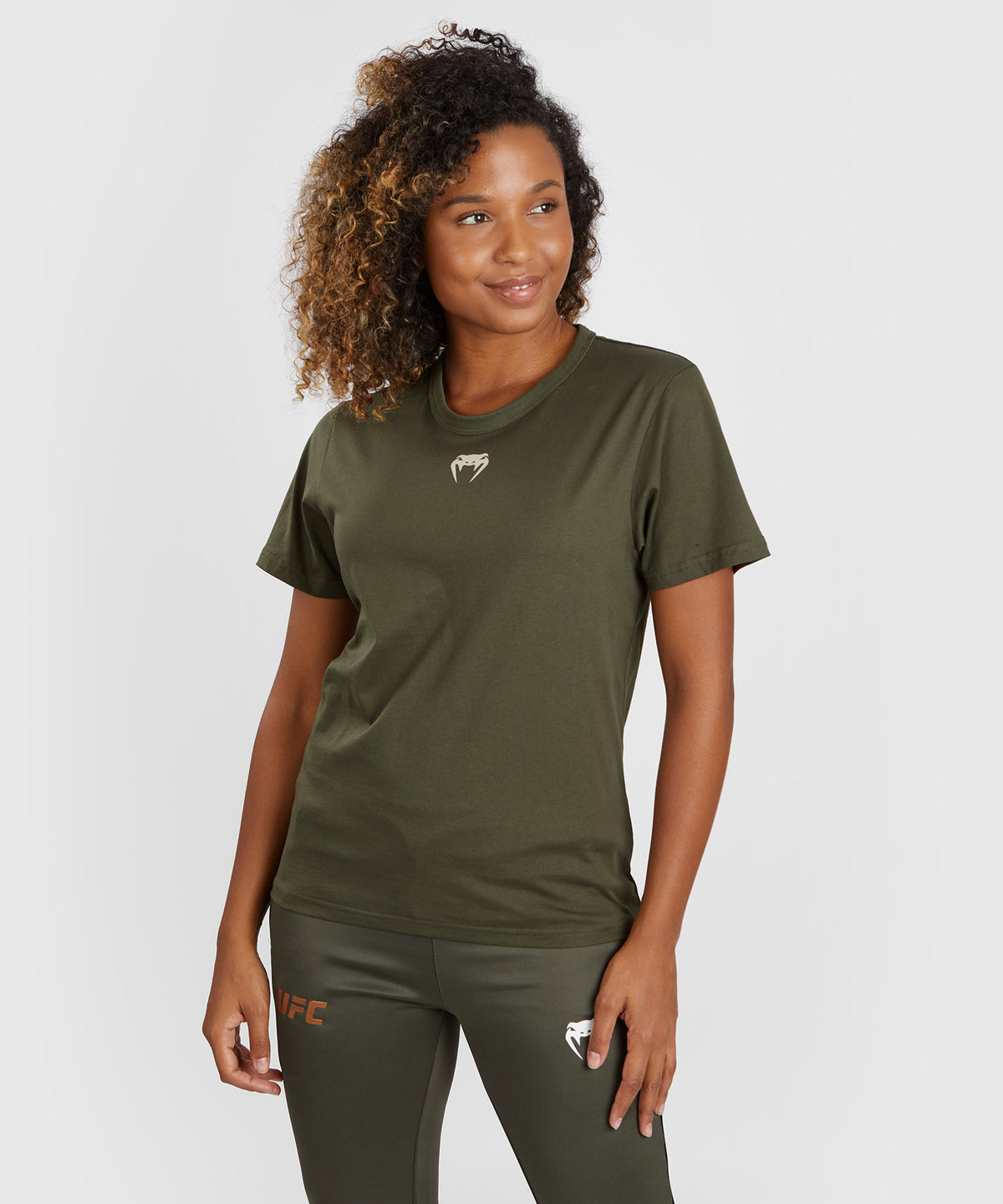 UFC Adrenaline by Venum Fight Week Women’s Short-sleeve Cotton T-shirt - Khaki