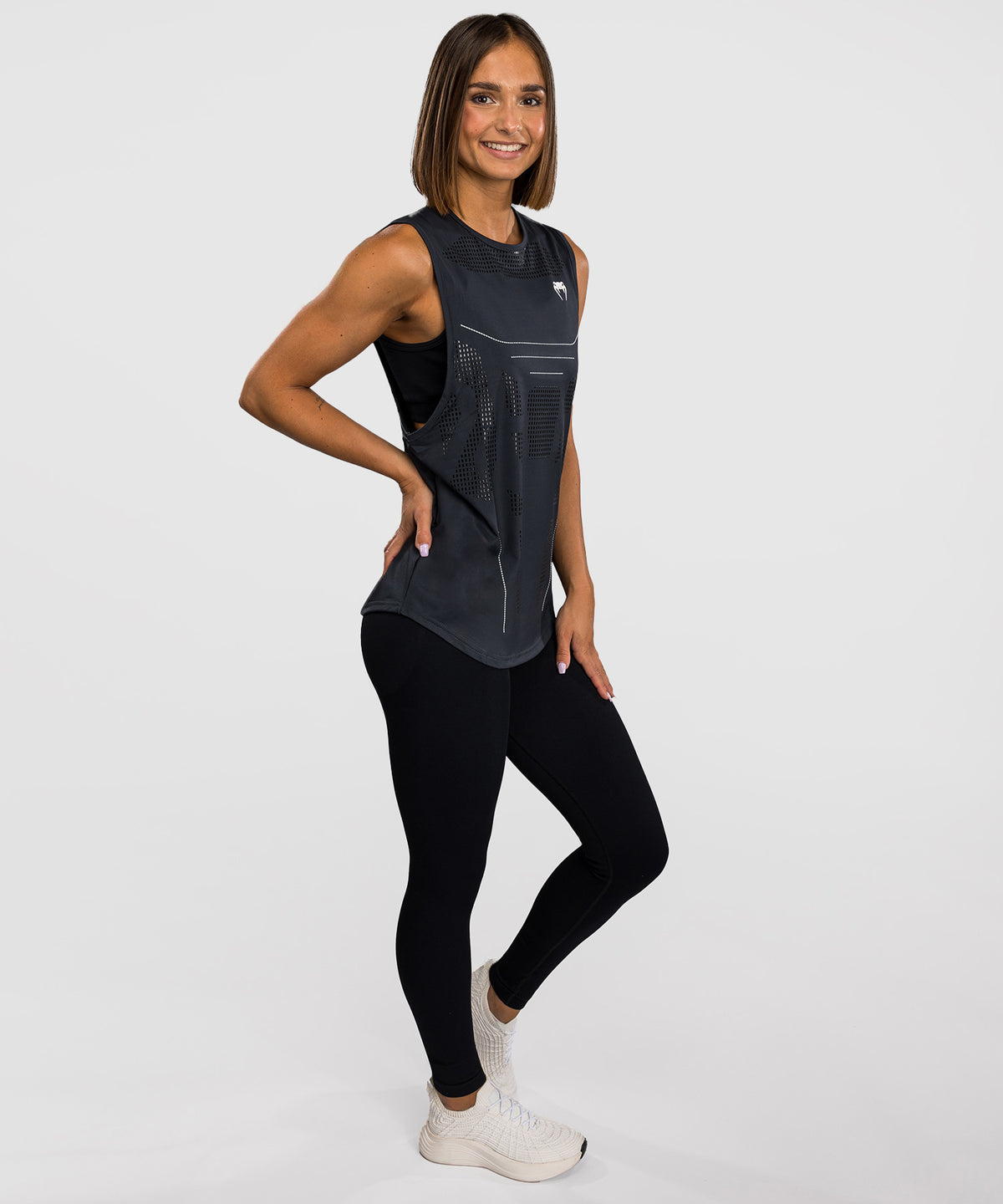 Venum Technical 3.0 Camiseta Sin Mangas Dry Tech para Mujeres - Storm Grey