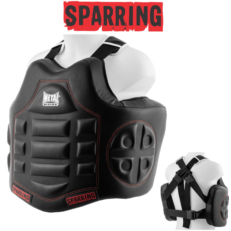 Metal Boxe Integral Sparring Body Protector - Black