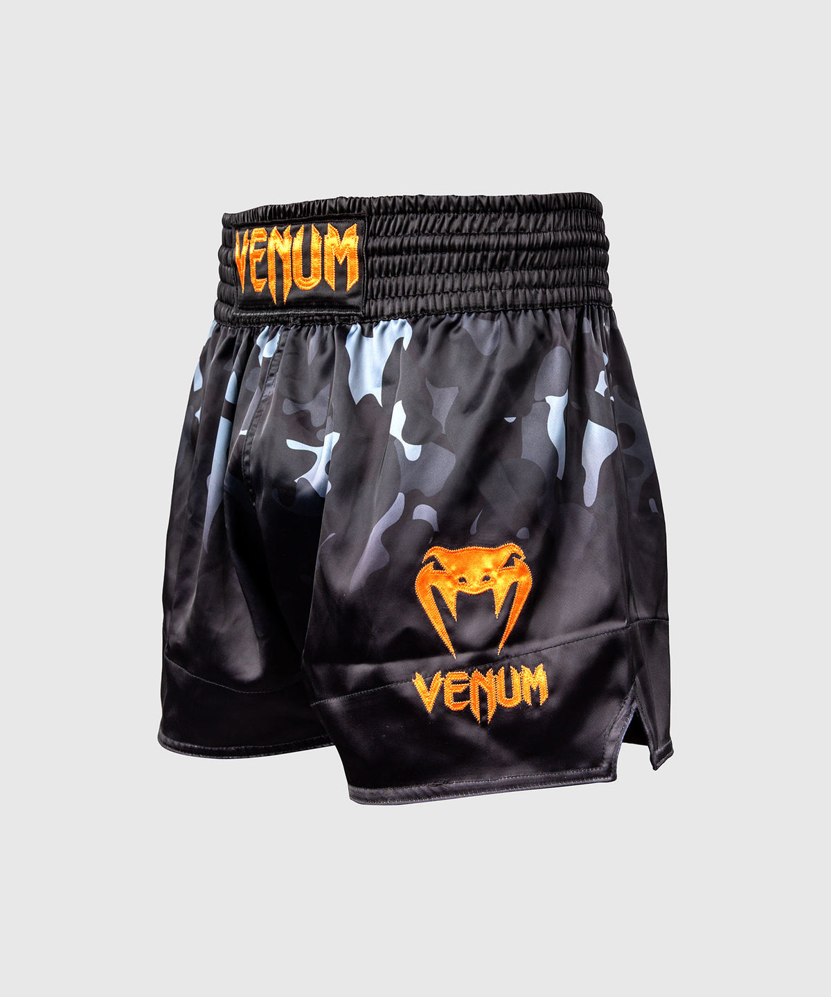 Short de Muay Thaï Venum Classic - Camo Noir/Orange