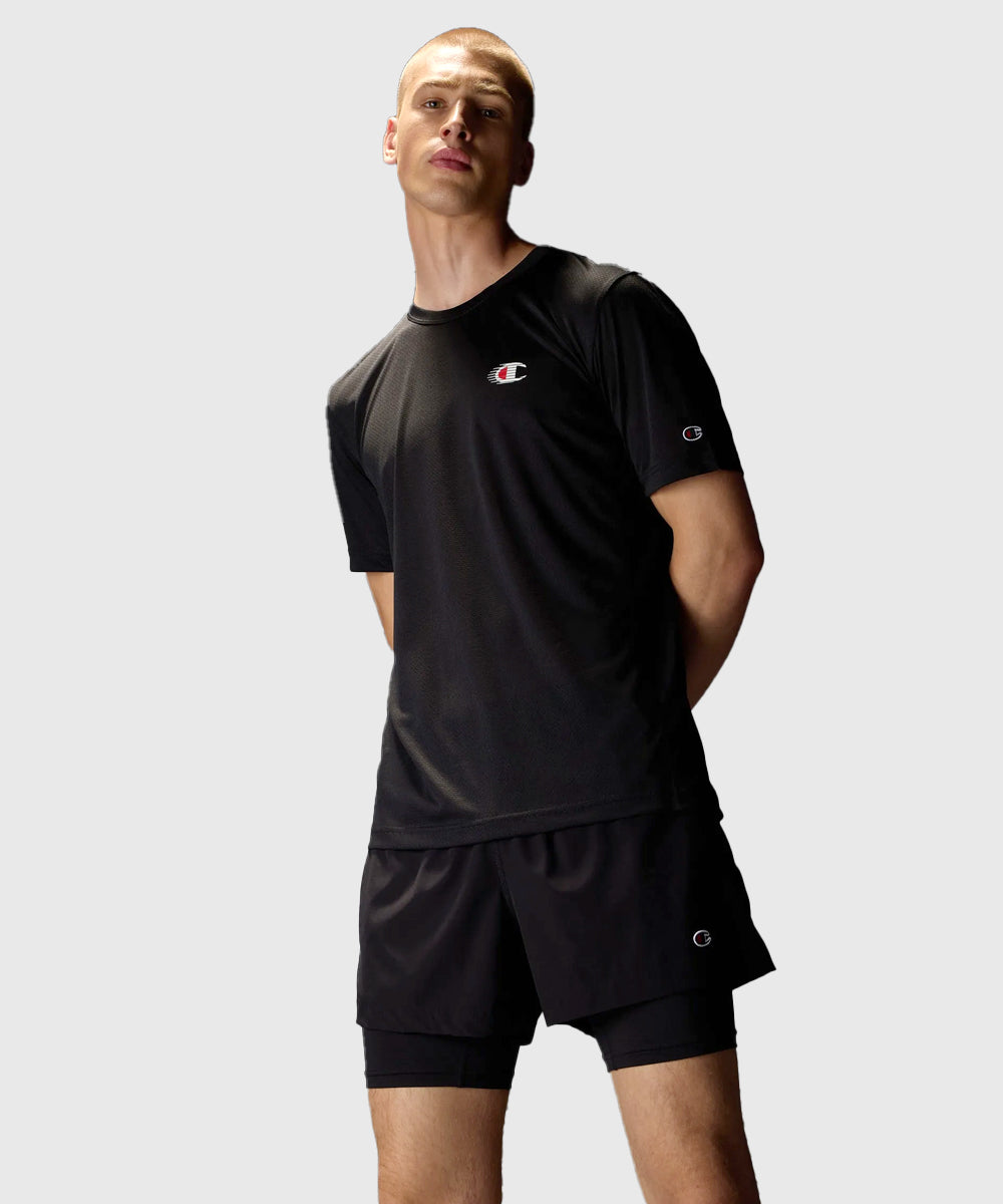 Champion Mesh T-Shirt – Schwarz