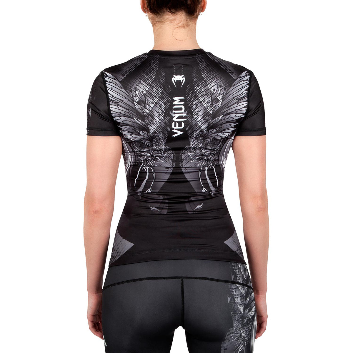 Rashguard Venum Phoenix - Mangas Cortas- Negro/Blanco - Para Mujer