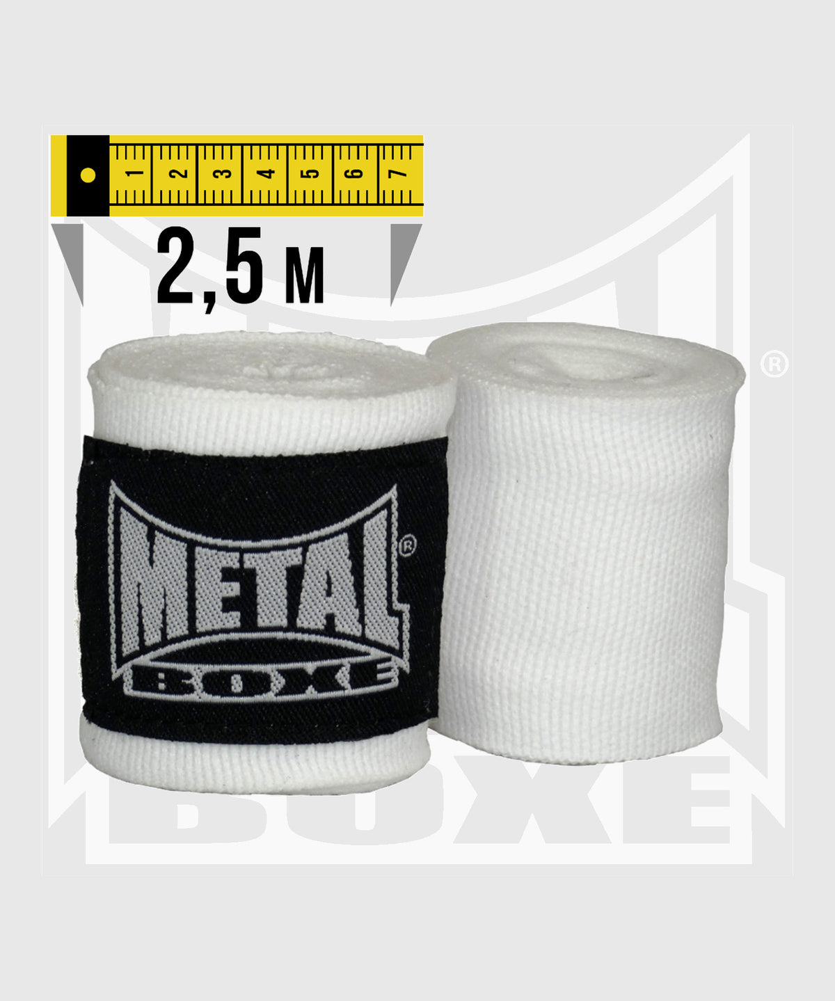 Metal Boxe Boxbandagen 2,5m - Weiß