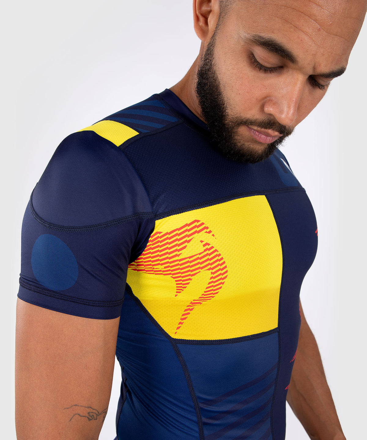 Venum Sport 05 Rashguard Short Sleeves - Blue/Yellow